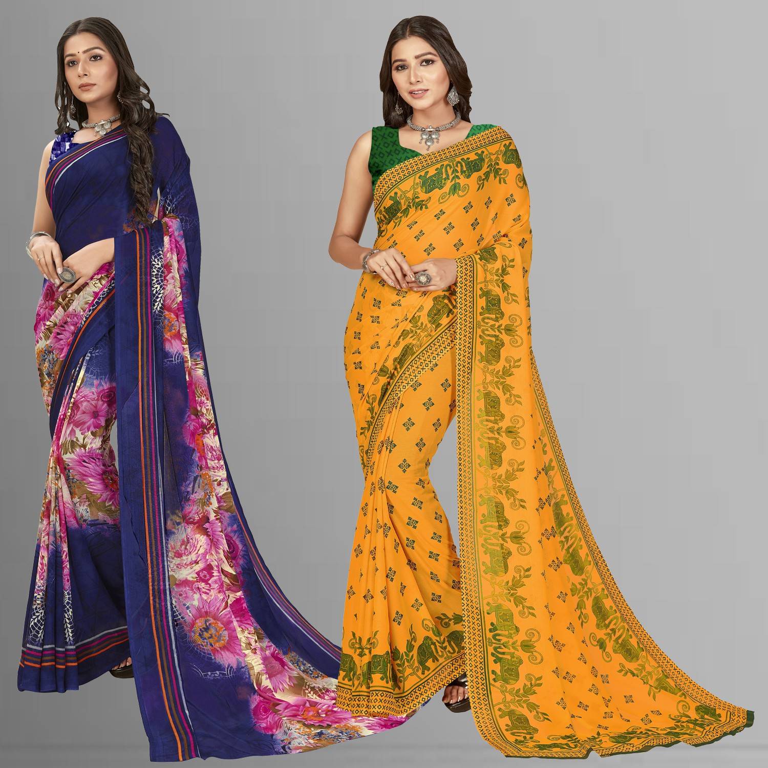 Anand Sarees Printed Bollywood Georgette Saree