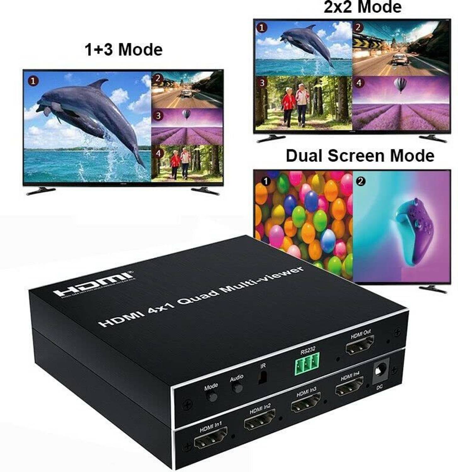 Etzin 8K 4-Port Switcher(EPL-550H-001) 32 inch Blu-ray Player (Bl