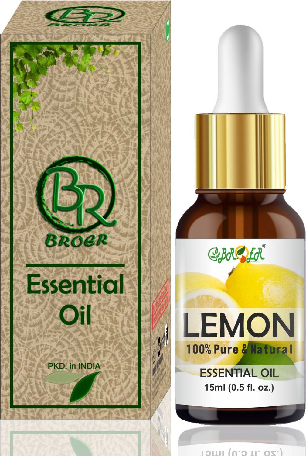 BROER Lemon Essential Oil Pure, Natural & Undiluted | Anti Bacterial