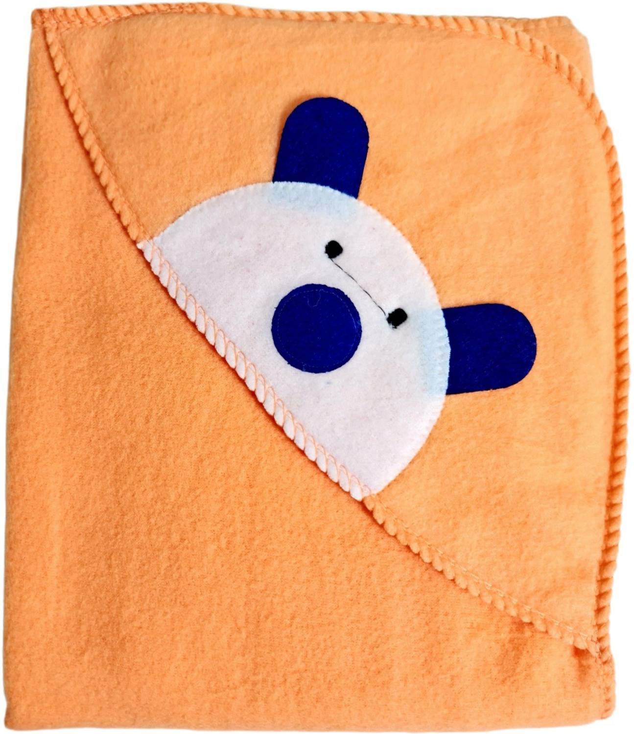BRANDONN Embroidered Crib Hooded Baby Blanket for  AC Room