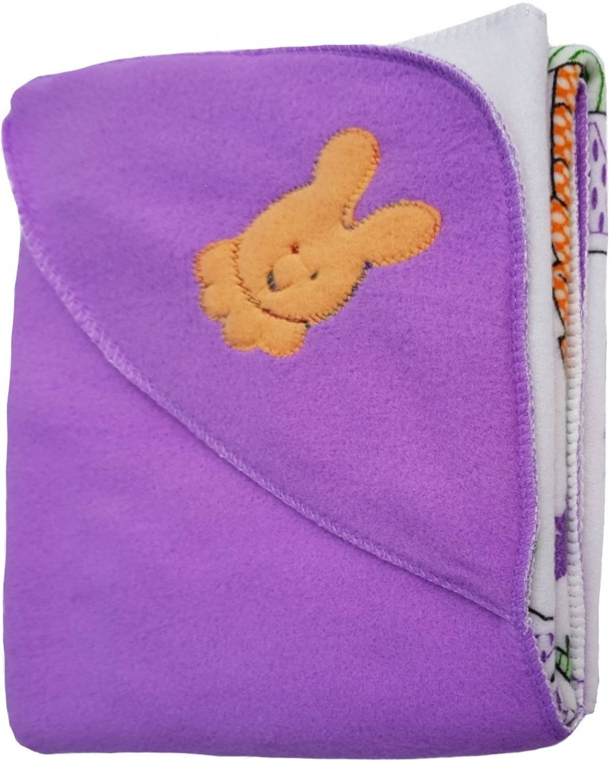 BRANDONN Embroidered Crib Hooded Baby Blanket for AC Room