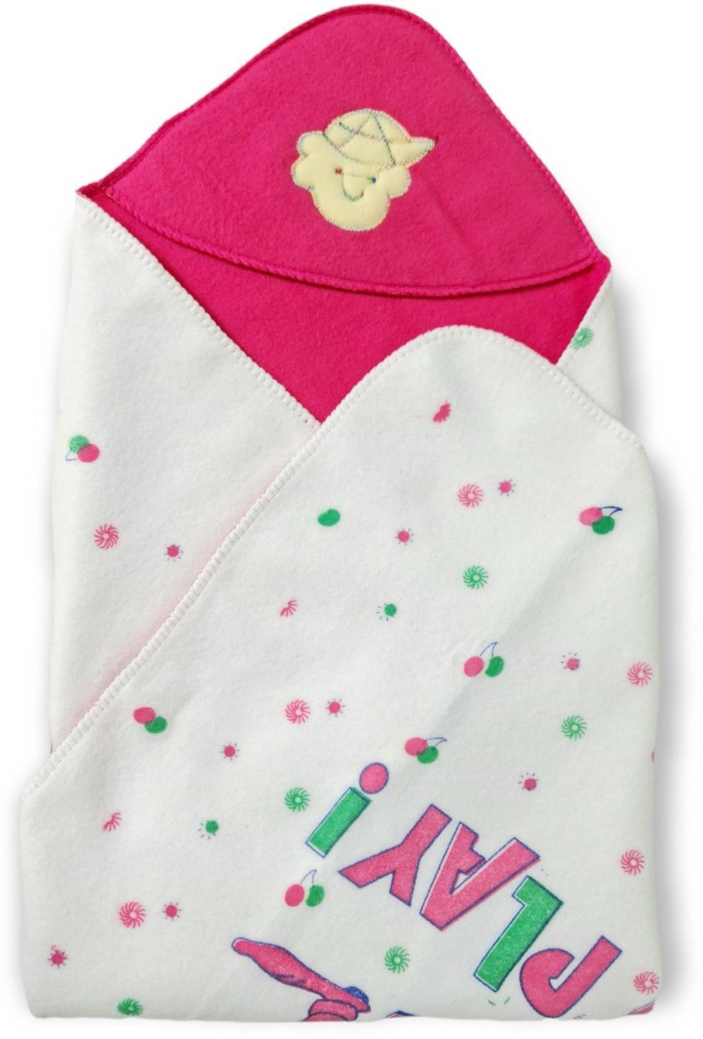 BRANDONN Embroidered Crib Hooded Baby Blanket for AC Room