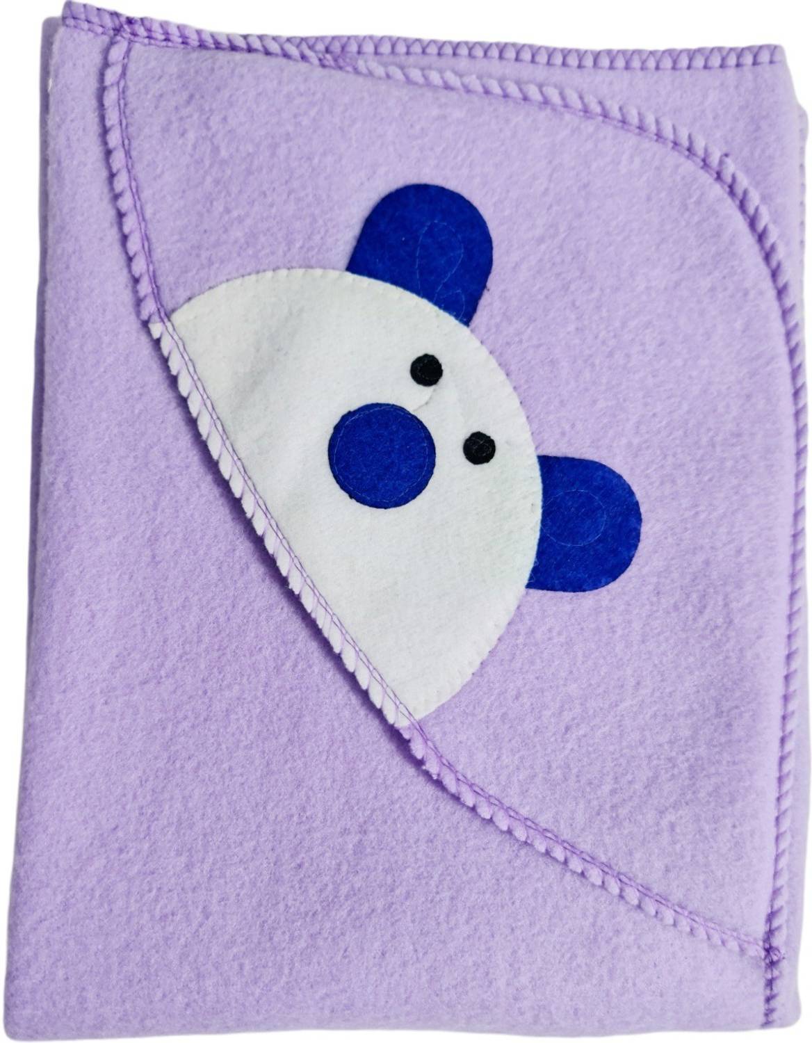 BRANDONN Embroidered Crib Hooded Baby Blanket for AC Room