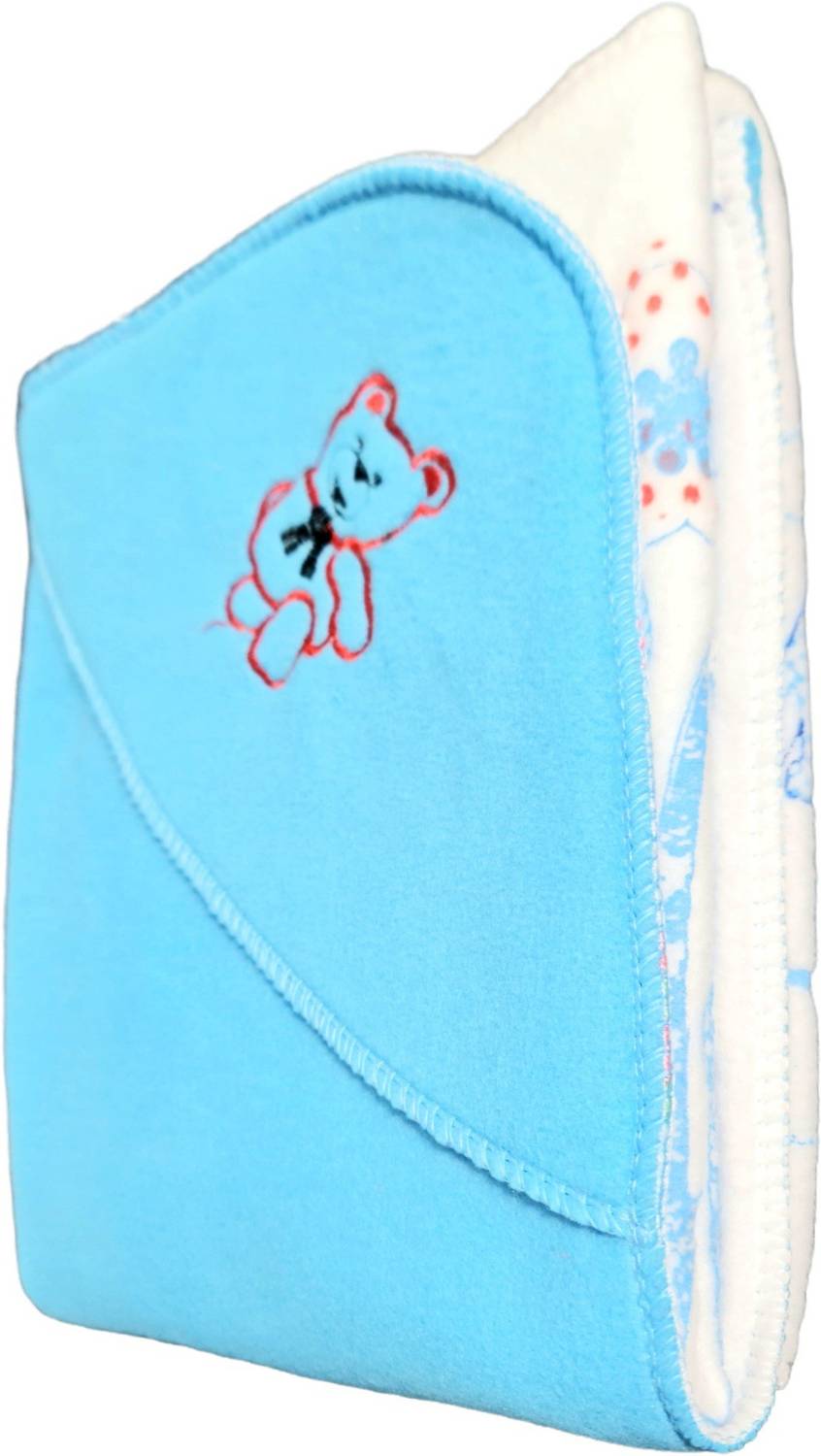 BRANDONN Embroidered Crib Hooded Baby Blanket for AC Room