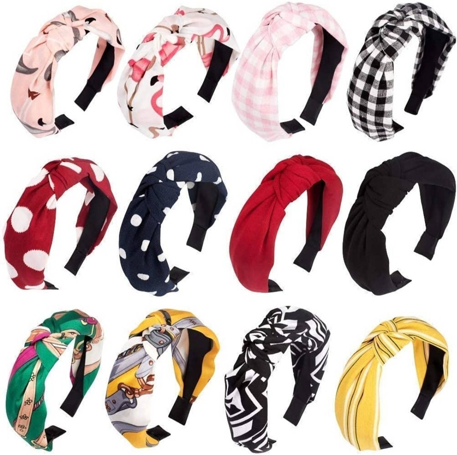 AFSANA ENTERPRISES Pack of 12pcs Multicolor knot hairband for girls Hair Band