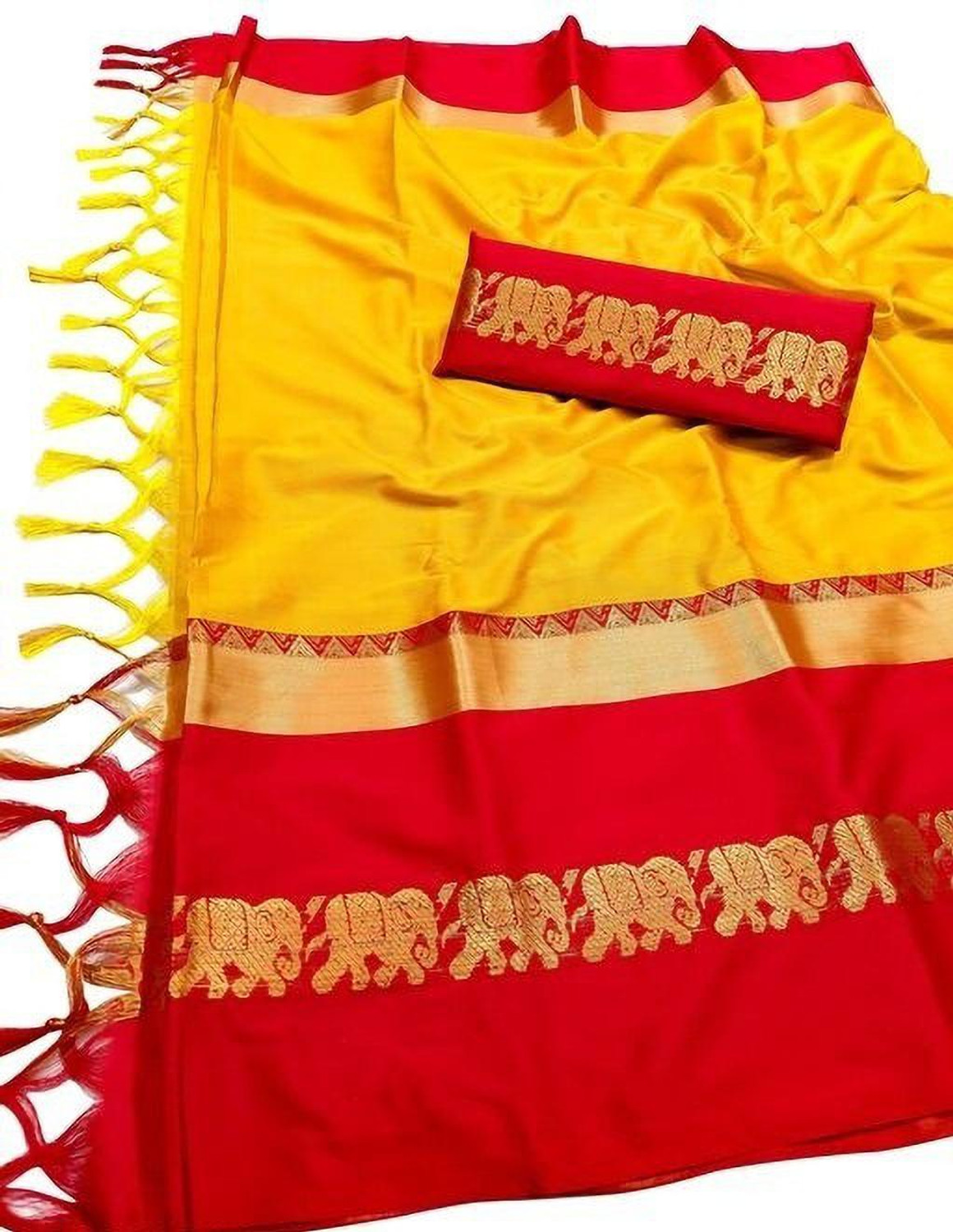 Image of Mortal Textile Woven Handloom Cotton Silk Saree