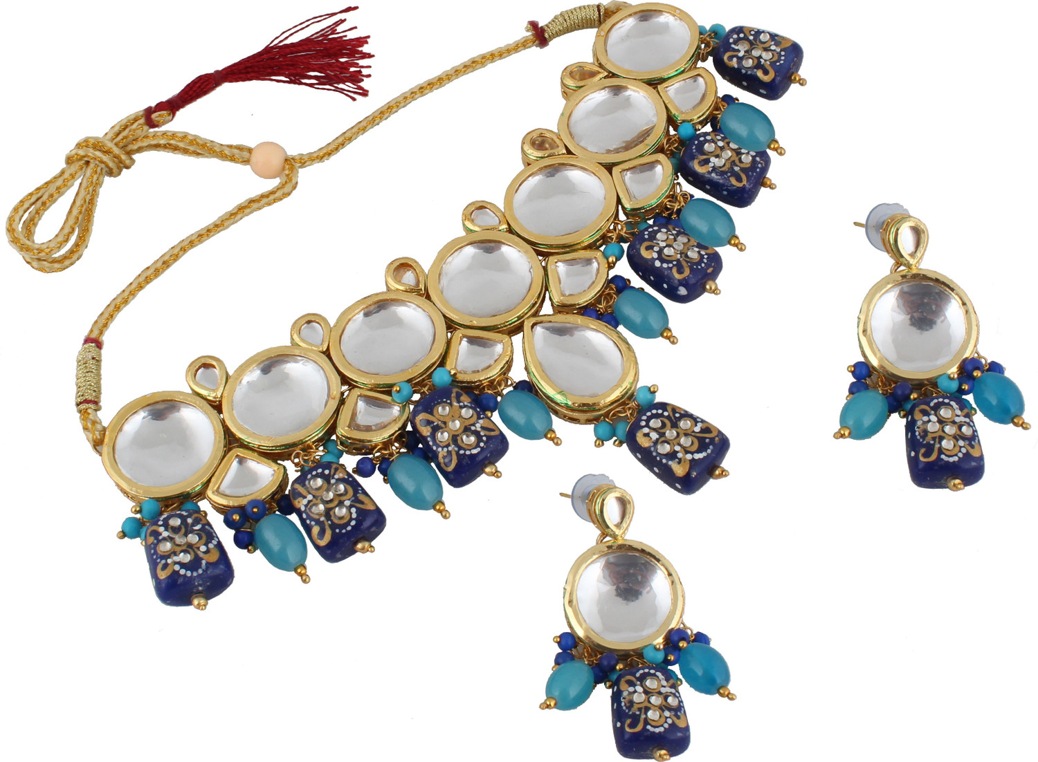 Image of Lucky Jewellery Copper Gold-plated Multicolor Jewellery Set
