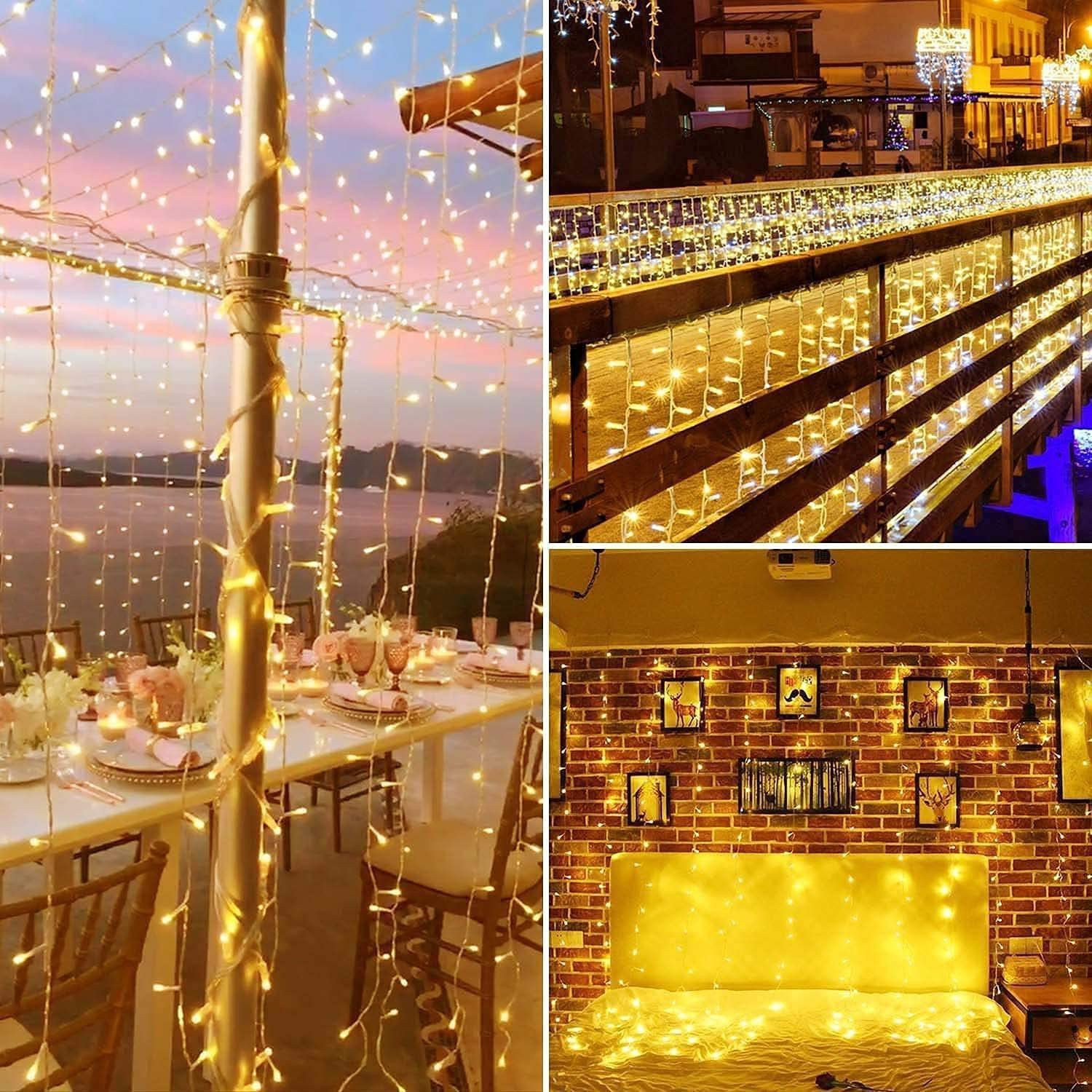Image of VENPLANET 60 LEDs 18 m Yellow Steady String Rice Lights