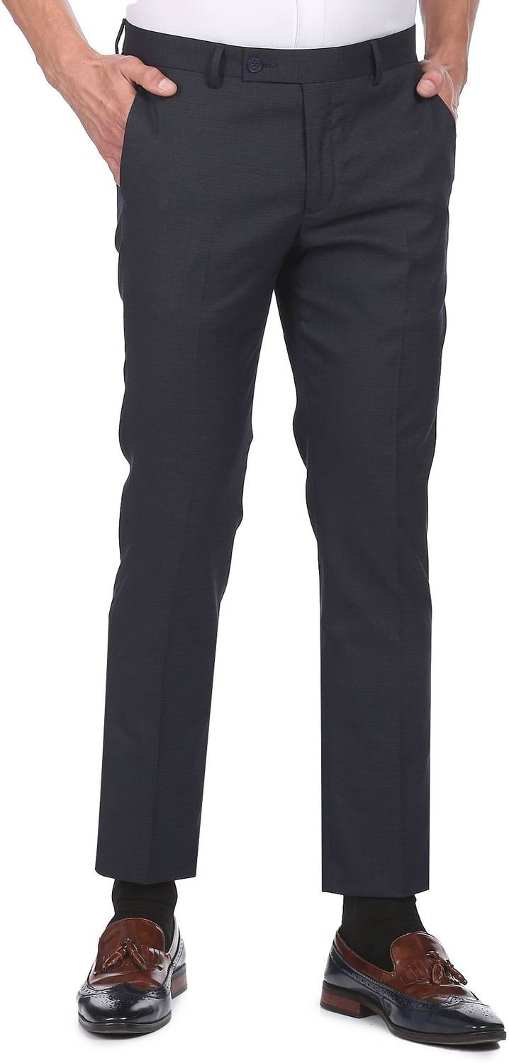 ARROW Regular Fit Men Blue Trousers