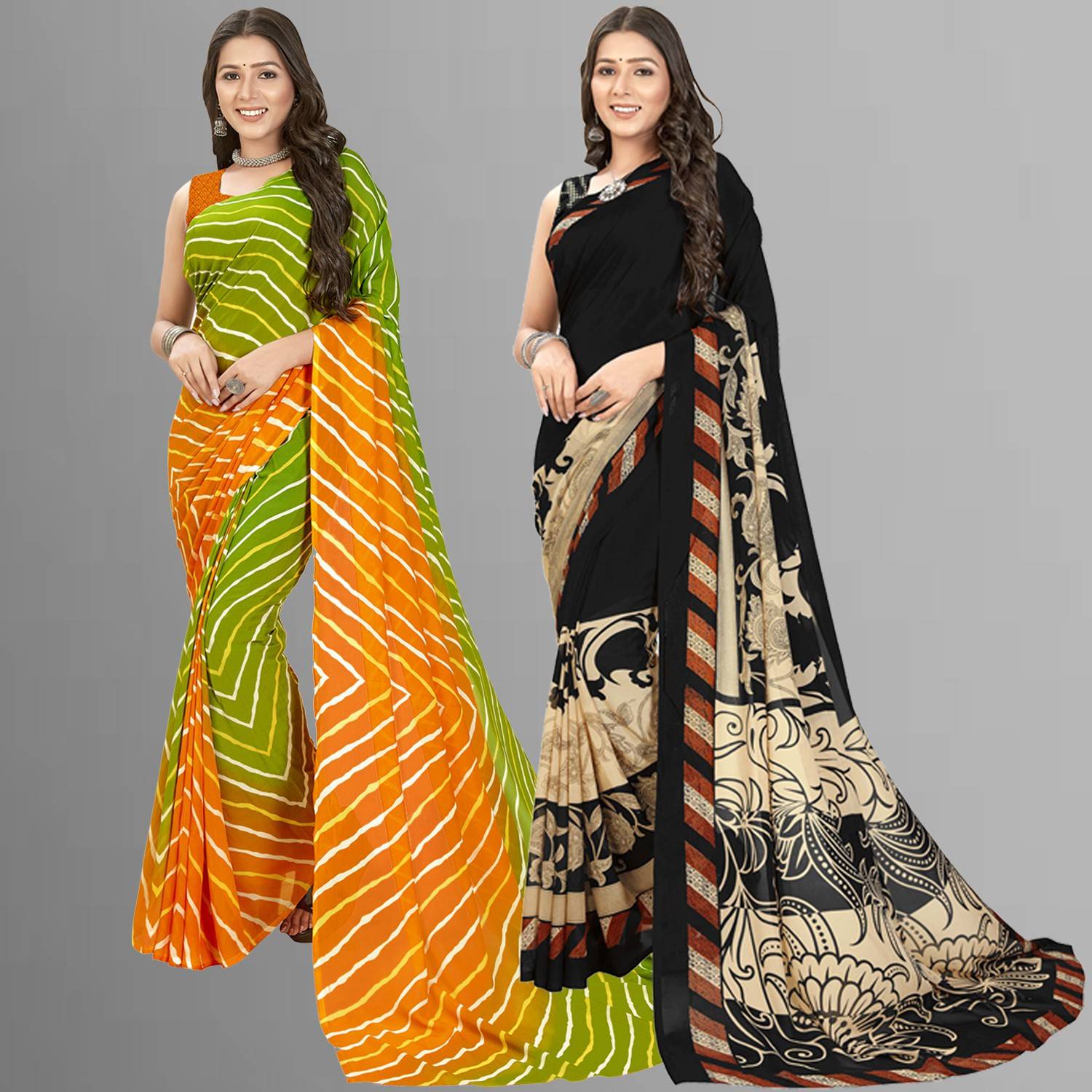 Anand Sarees Printed Daily Wear Georgette Saree