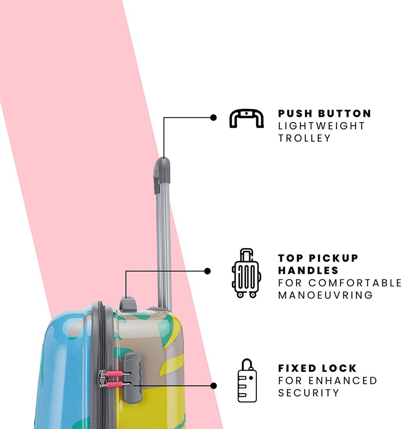 Image of Genie Small Cabin Suitcase (55 cm) 8 Wheels - FLORENTINE 55 - Multicolor