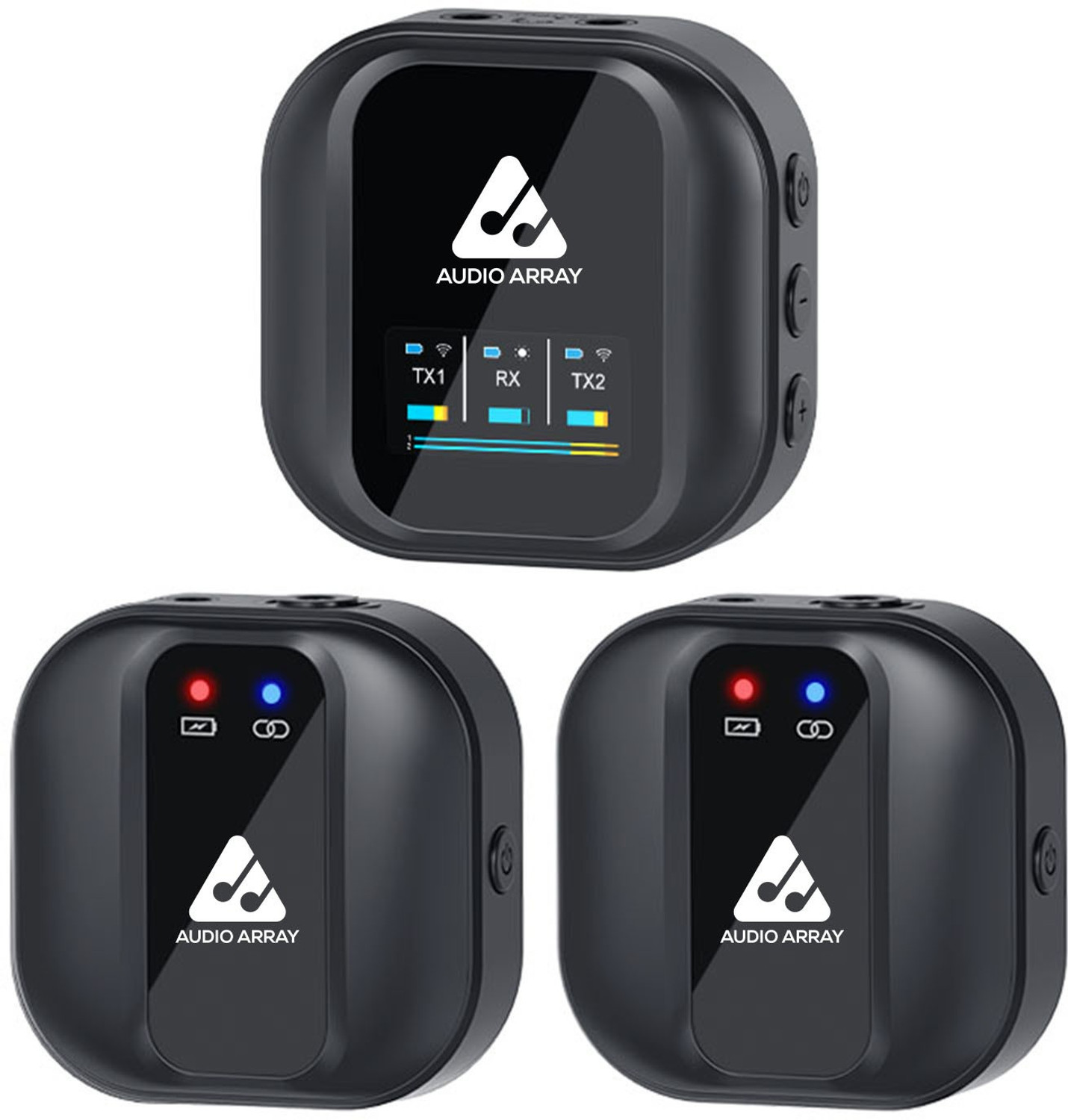 Image of Audio Array Dual Wireless Mic, Upto 10hr Battery & 100m Range Microphone
