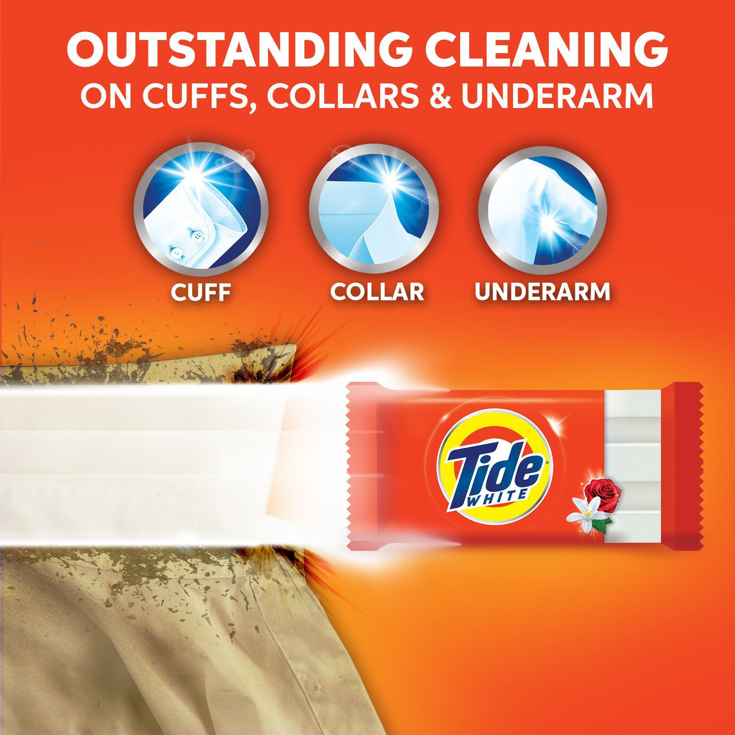 Image of Tide White Detergent Bar Soap, Value Pack 200 gms x 5 (Buy 4 Get 1) Detergent Bar