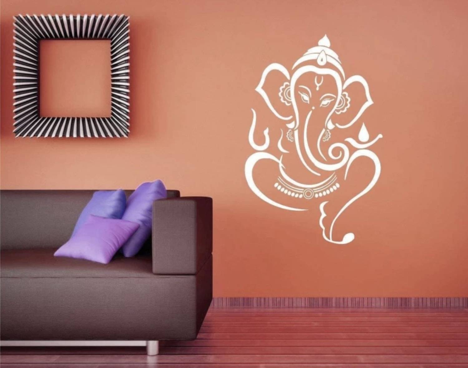 Aaradhya Collection Size: (24 x 40 Inches) Lord Ganesha Reusable PVC Wall Stencil for Home Decor B360311 Wall Stencil Stencil