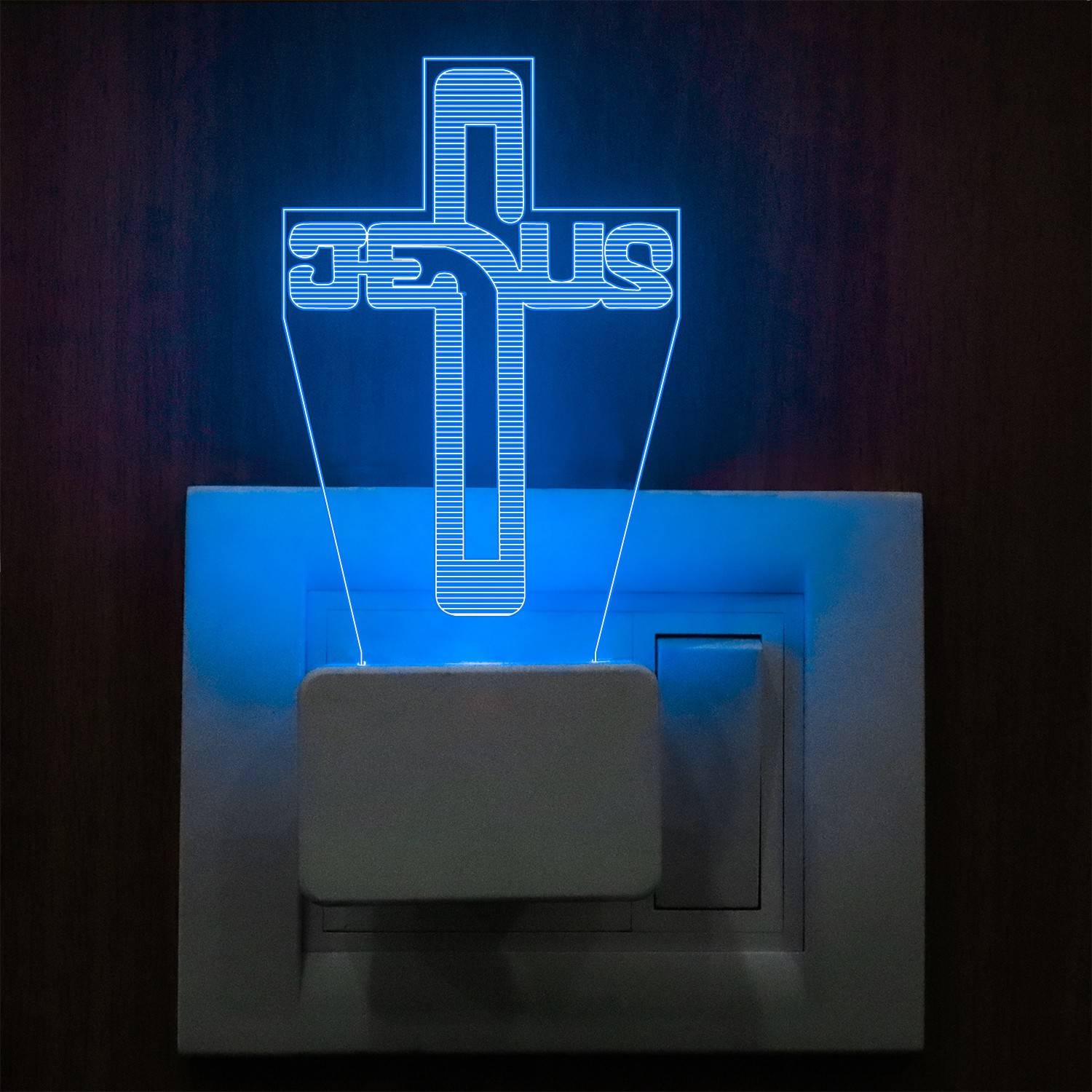 StarLaser Jesus Cross Acrylic Night lamp 7 Color Changing Light w