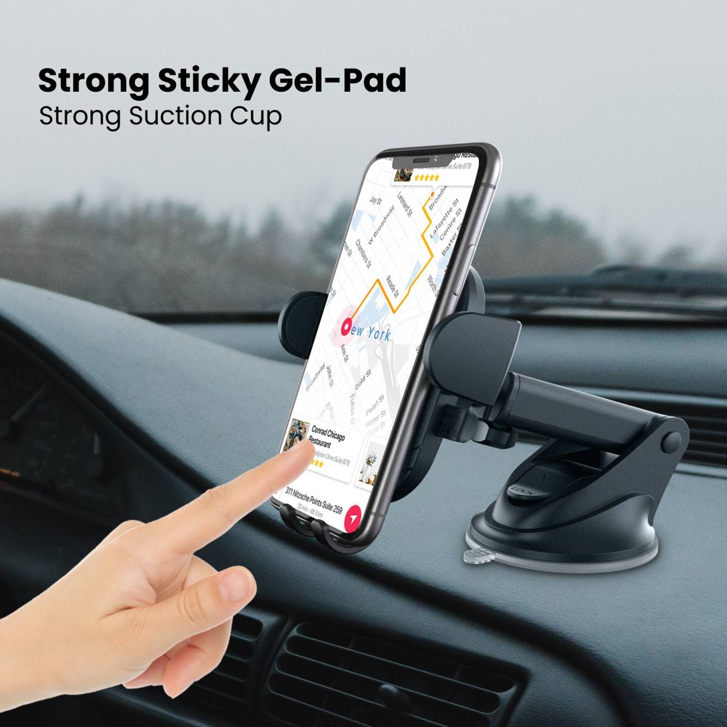 Portronics Car Mobile Holder Black - Image 4