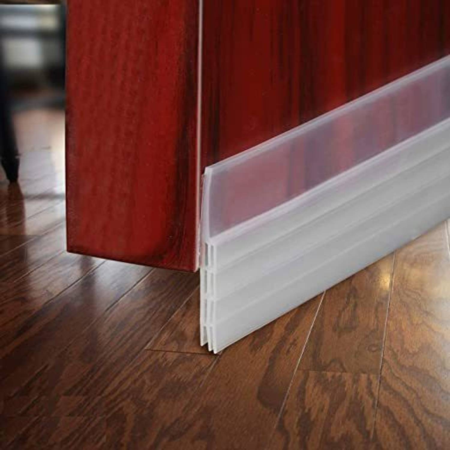 Atirap Door Draft Stopper Transparent_1 Door sealing strip for home, Air Gap Silicone Shield Door Mounted Stopper Floor Mounted Door Stopper