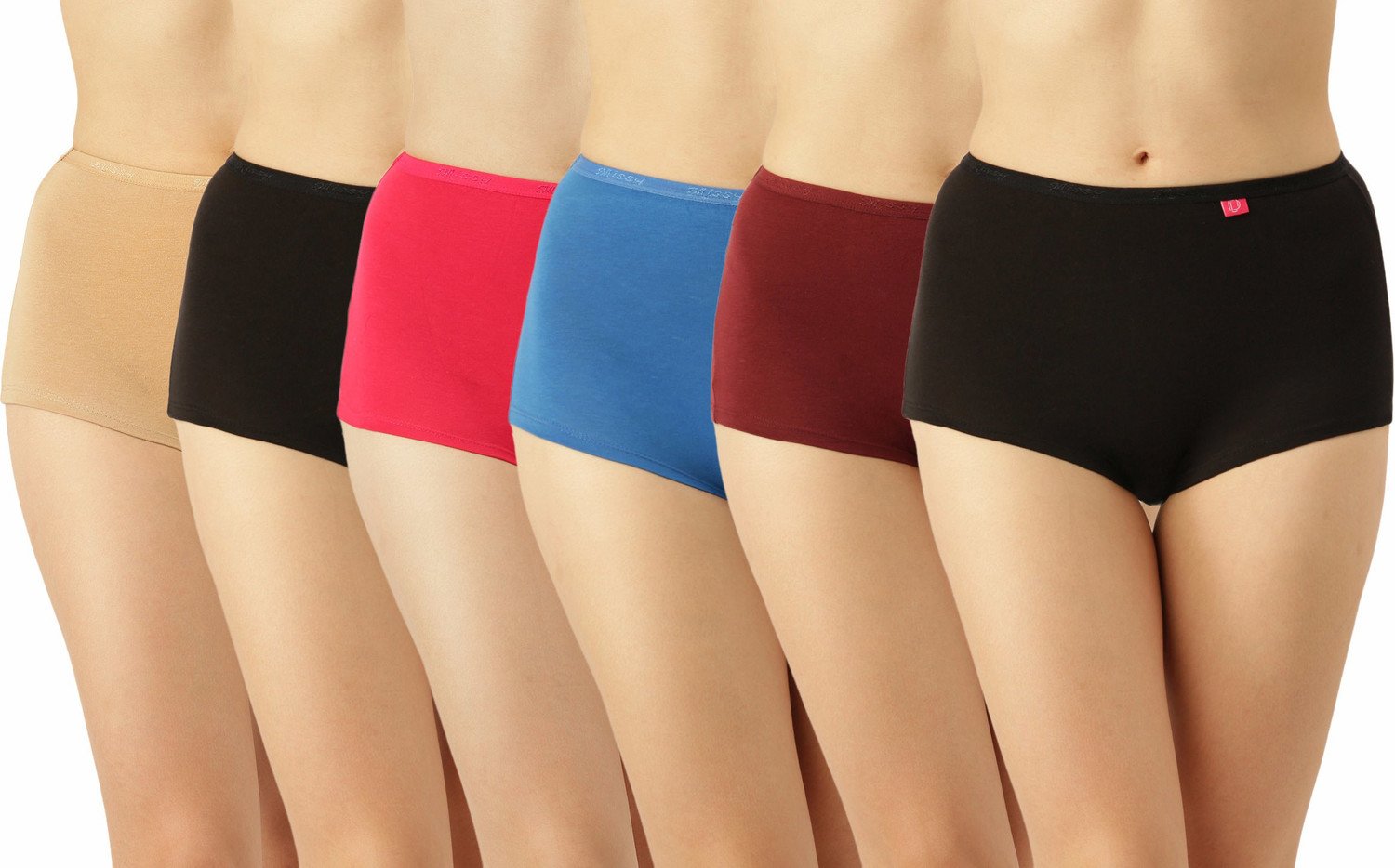 Image of Dollar Missy Pack of 6 Women Boy Short Multicolor Panty