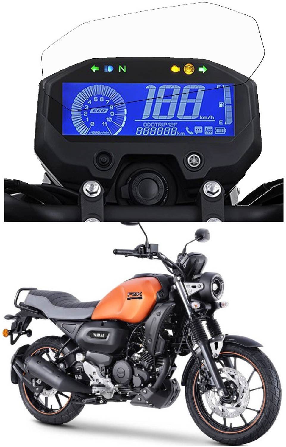 Wishguard Edge To Edge Tempered Glass for Speedometer of Yamaha FZ-X (Ultra Clear Screen Glass Compatible with Bike/Scooty)[1]