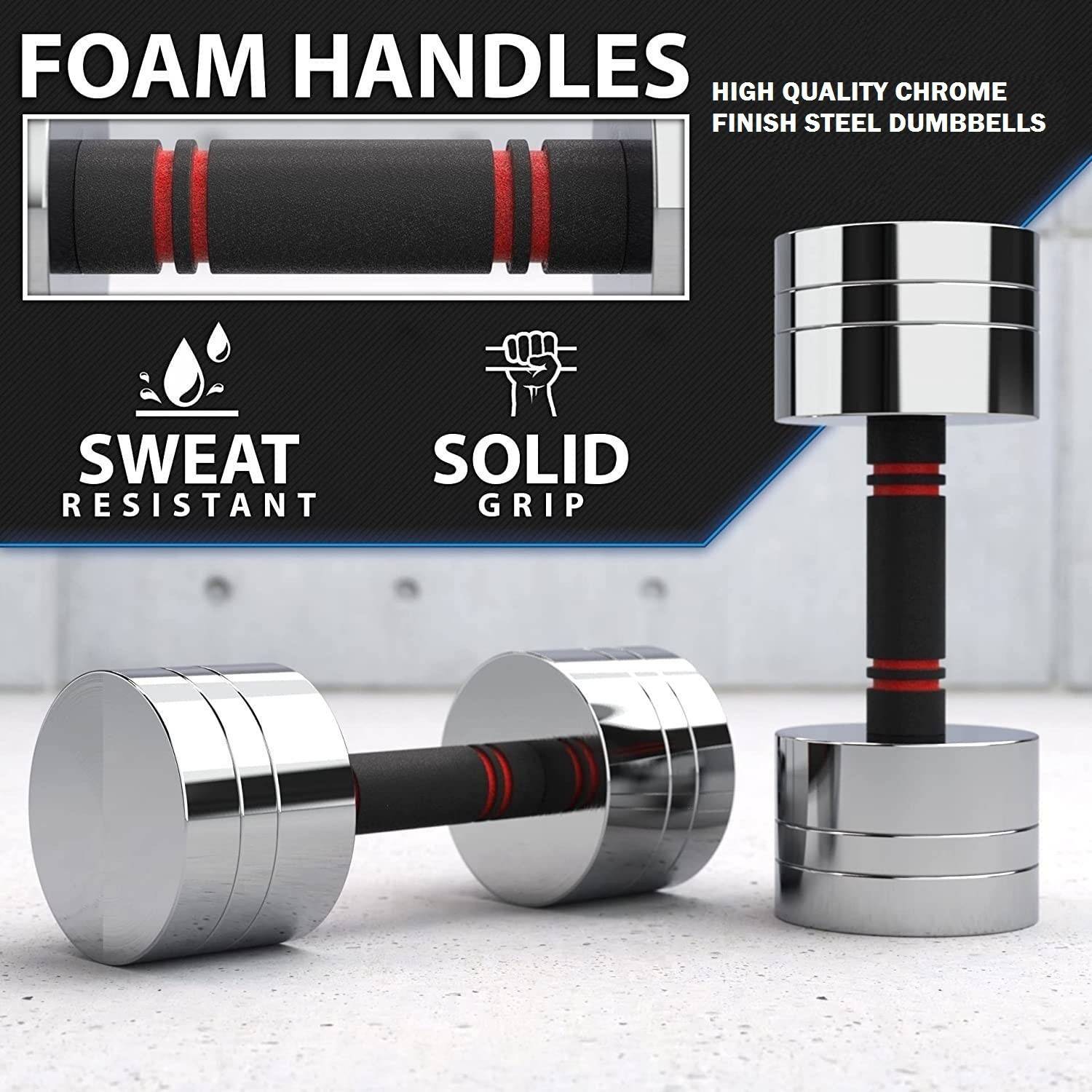 Dinetic Steel Dumbbell Set 3KG X 2 Pack of 3 - Image 2