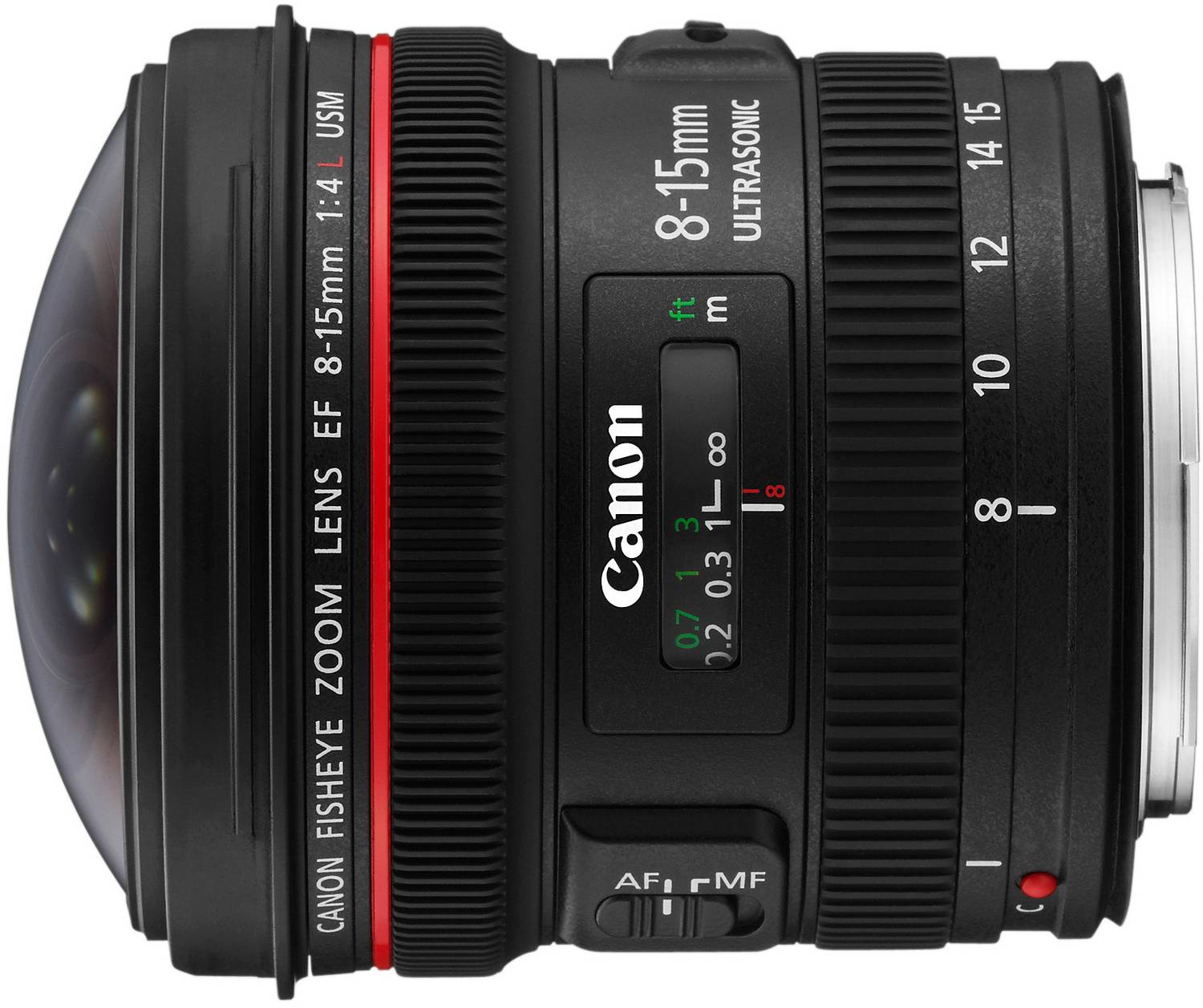 Canon EF8 - 15 mm f/4L Fisheye USM Fisheye Zoom Lens - Canon