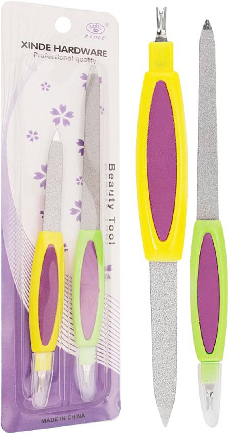 adbeni Professional Quality Multi Color Nail File With Trimmer Pack of 1