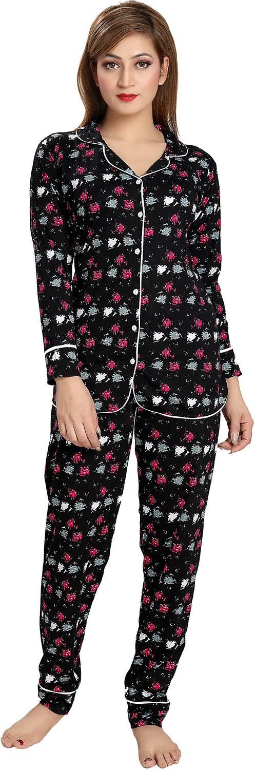 AV2 Women Printed Multicolor Top & Pyjama Set