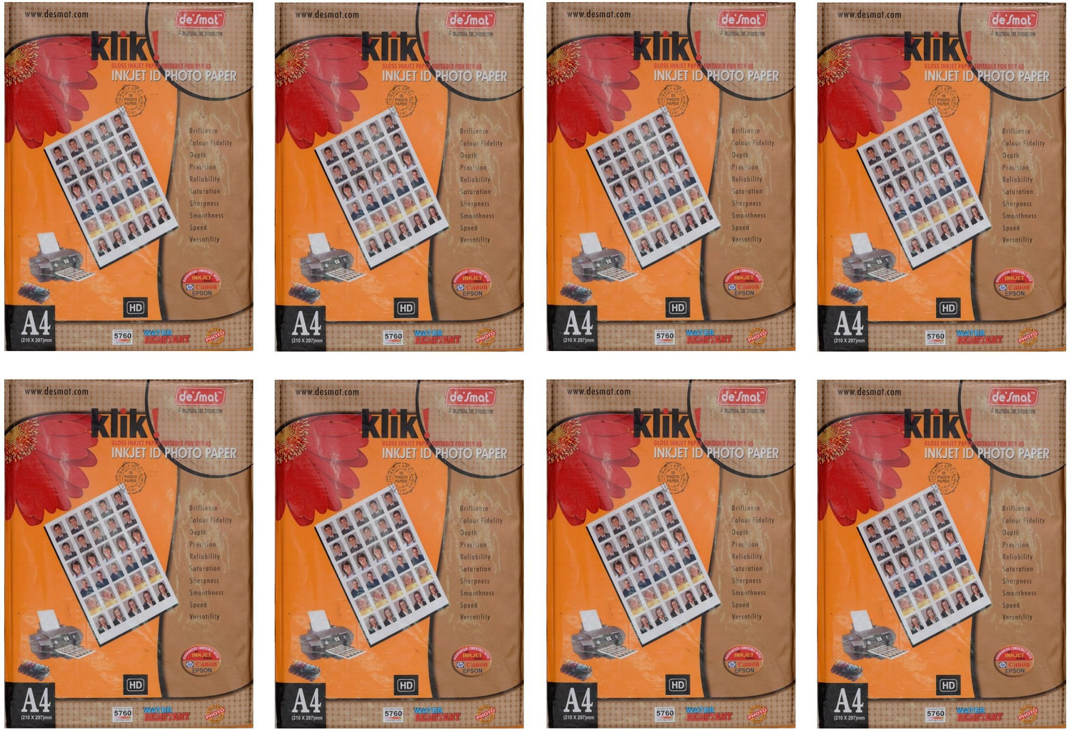 Image of DESMAT Klikid Unruled A4 180 gsm Photo Paper