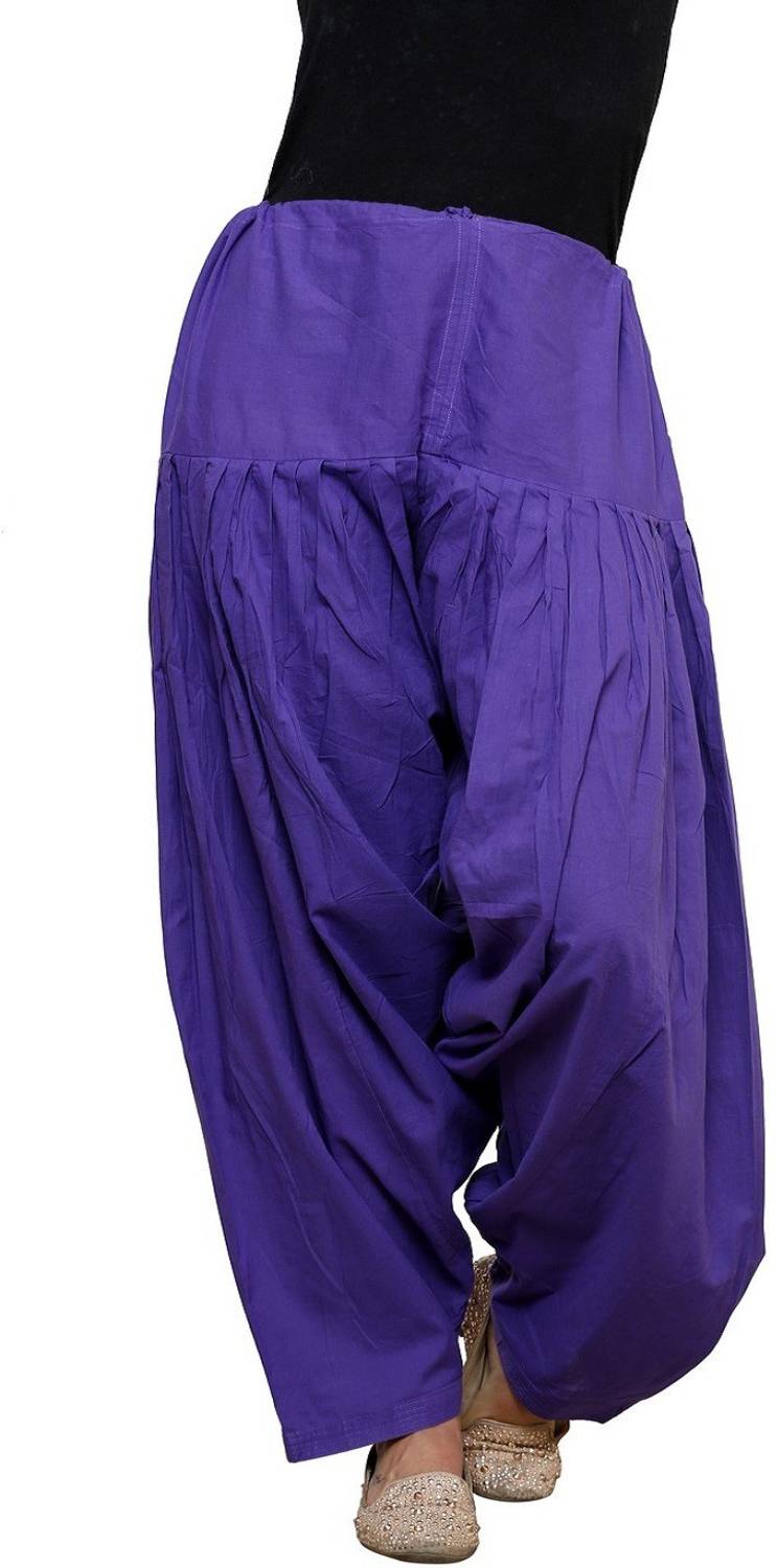 Pistaa Cotton Blend Solid Patiala