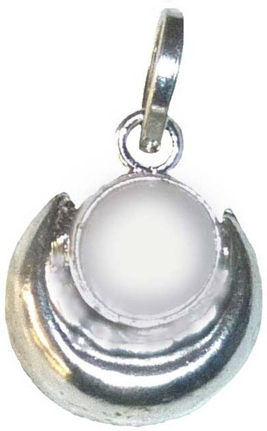 Ankit Collection Half Moon (Big) Pearl Sterling Silver Pendant