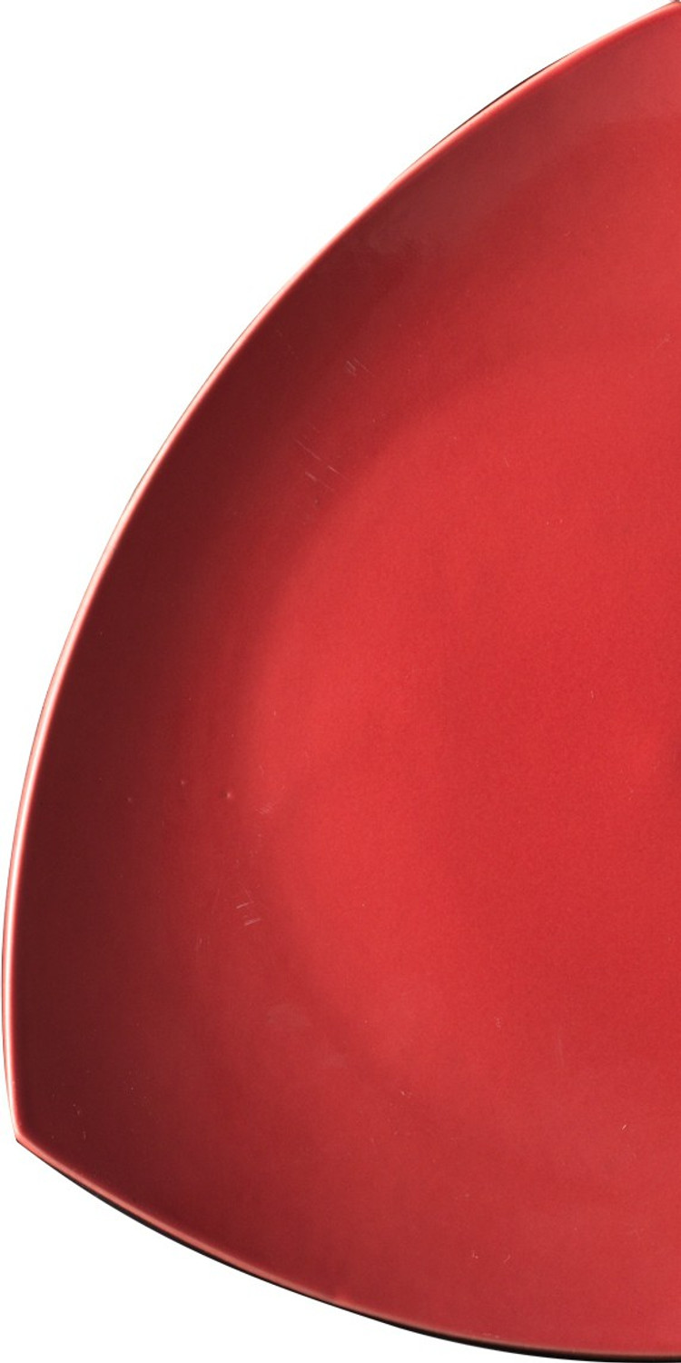 Image of caffeine Ceramic Handmade Red Triangle Plate 11.5 inch Dinner Plate