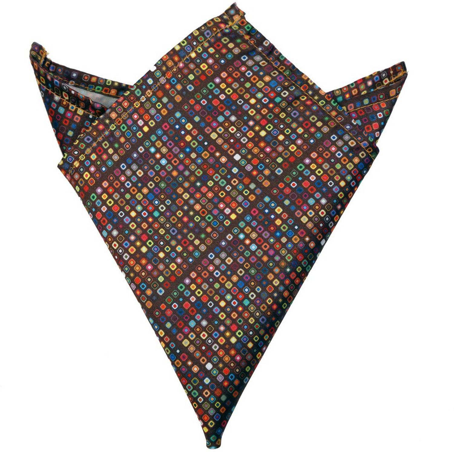 Blacksmithh Geometric Print Satin Blend Pocket Square