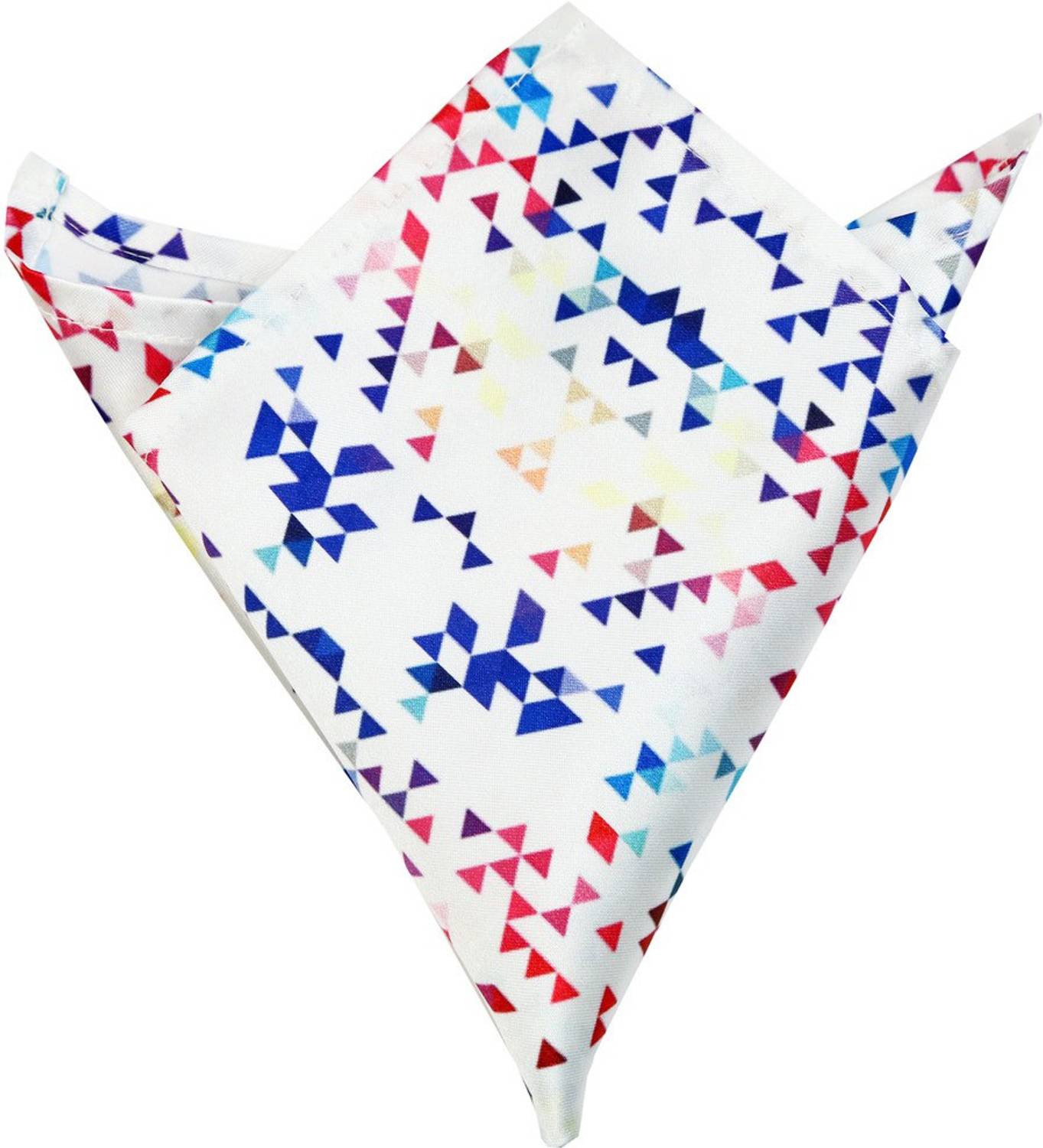 Blacksmithh Geometric Print Satin Blend Pocket Square