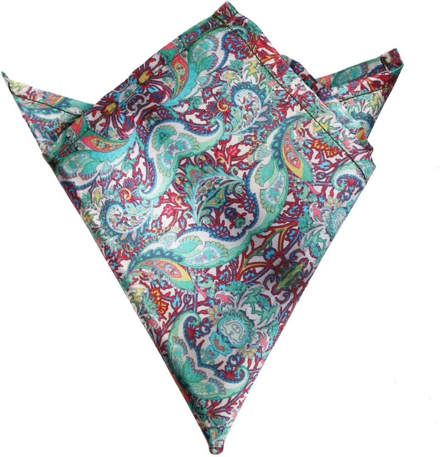 Blacksmithh Floral Print Satin Blend Pocket Square