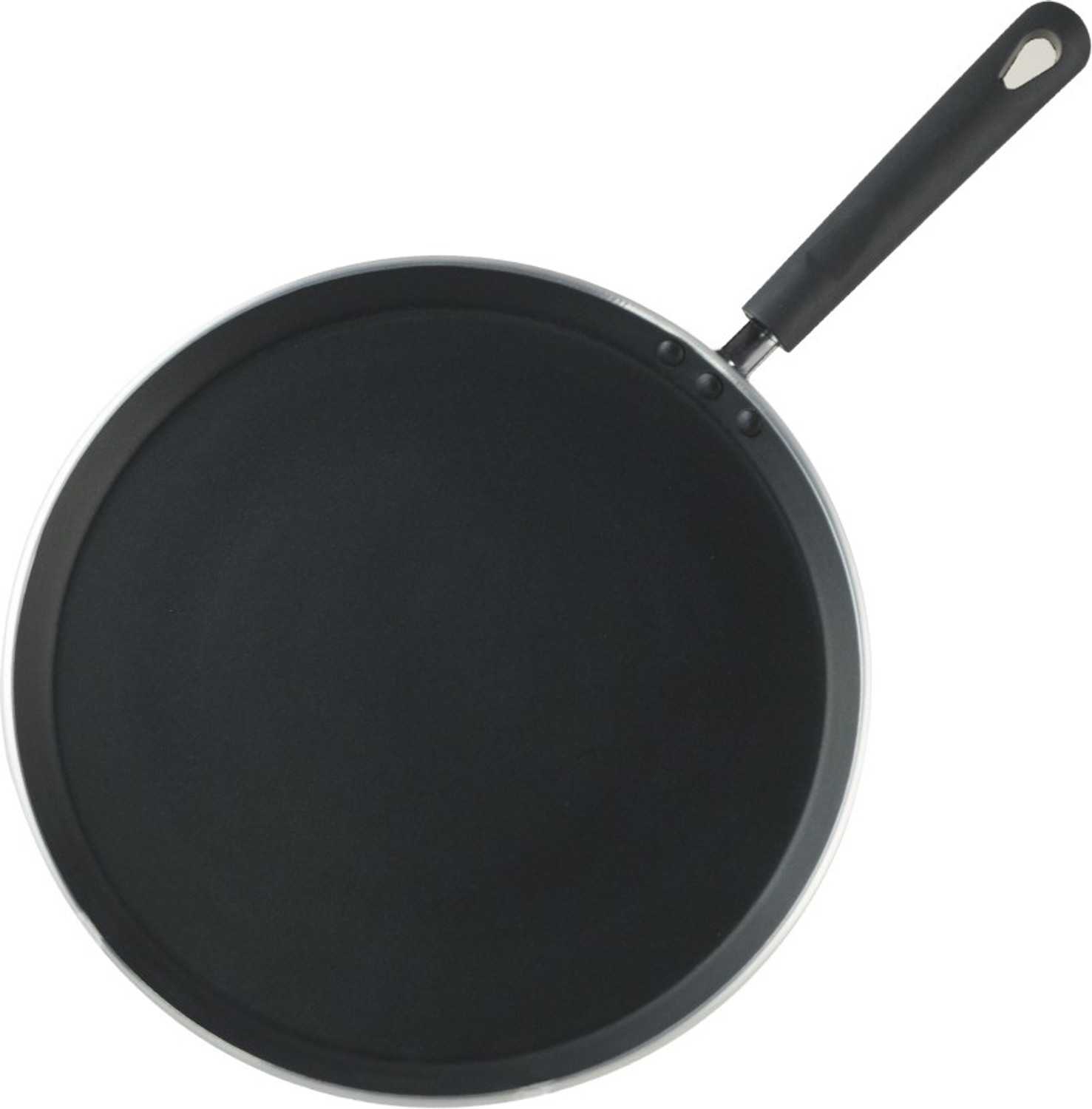 Image of WONDERCHEF Reva Aluminium Nonstick Dosa Tawa- 30cm, 4mm, Black Tawa 30 cm diameter