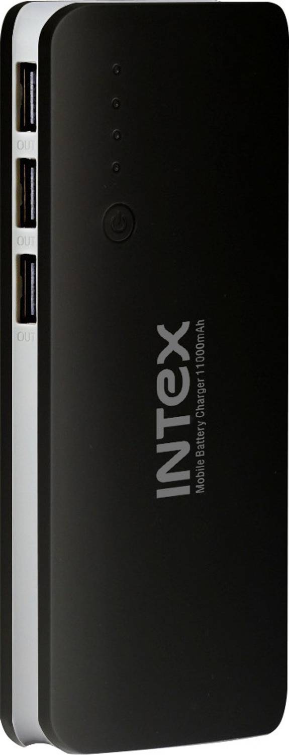 Intex 11000 mAh 10 W Power Bank (Black, Lithium-ion, Fast Chargin