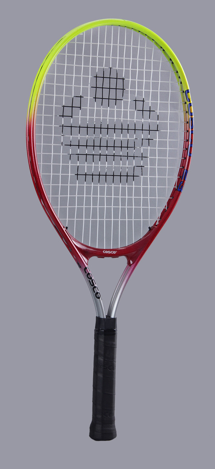 Image of Cosco-23 Silver, Red, Green Strung Tennis Racquet (Pack of: 1)