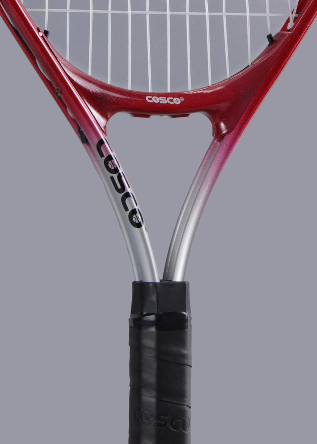 Image of Cosco-23 Silver, Red, Green Strung Tennis Racquet (Pack of: 1)