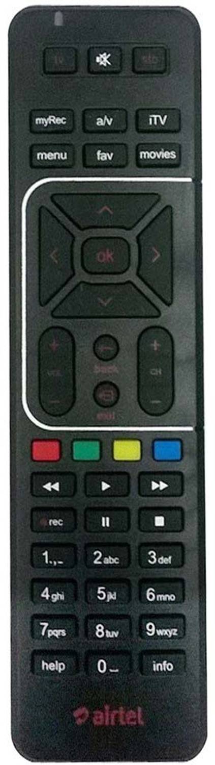 Airtel DIGITAL TV Recording AIrtel Remote Controller