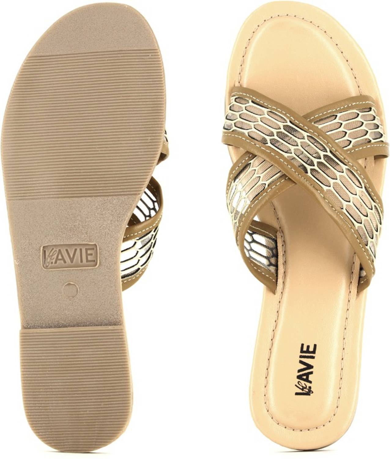 LAVIE Criss Cross Women Flats - Buy BEIGE Color LAVIE Criss Cross