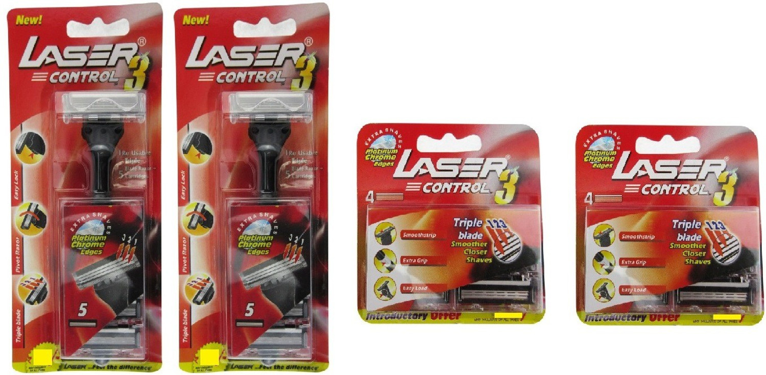 Image of LASER Control 3 Reusable Triple Blade Razor, Men