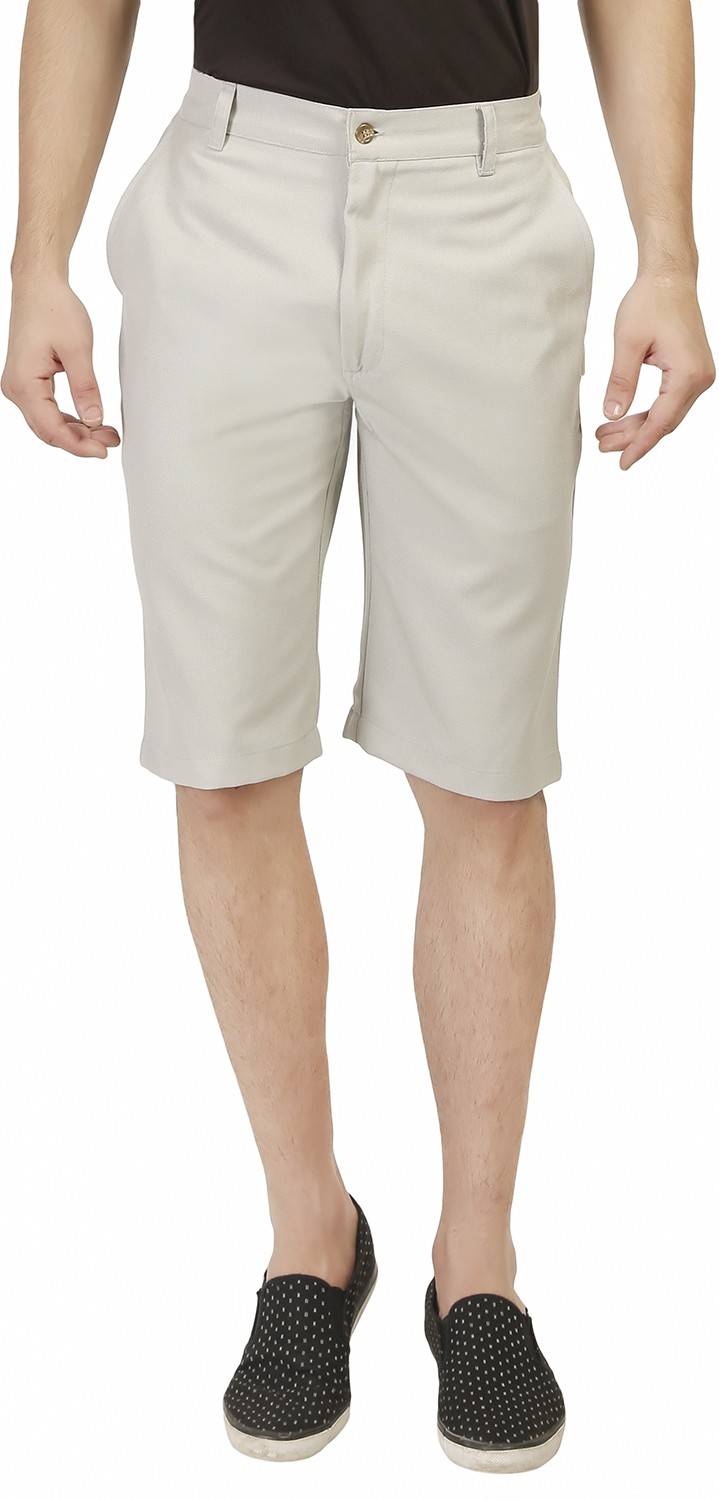 Ashdan Solid Men Grey Chino Shorts