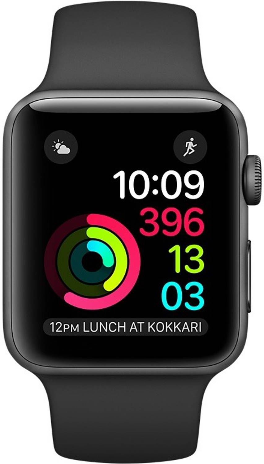 Apple Watch Series 1 - (Black Strap, Medium)