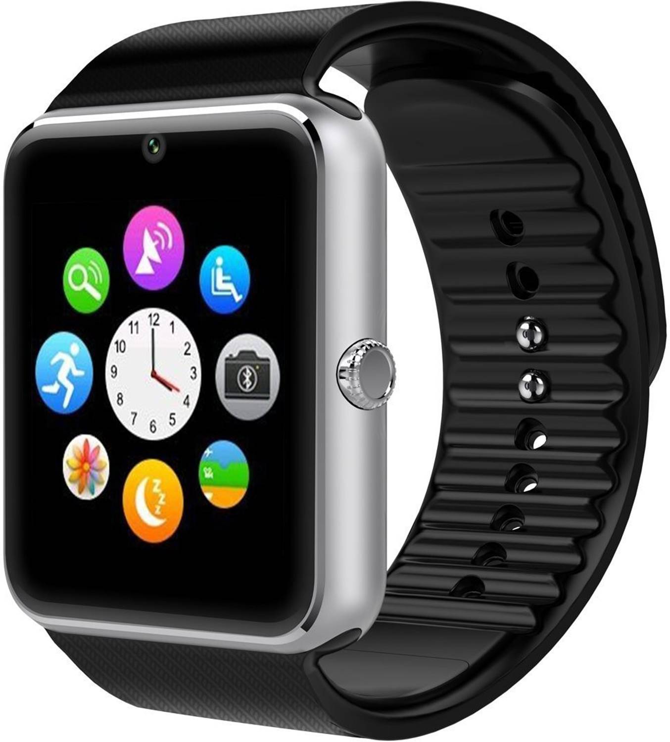 Oumax Bluetooth S6 Smartwatch (Black Strap, Regular)
