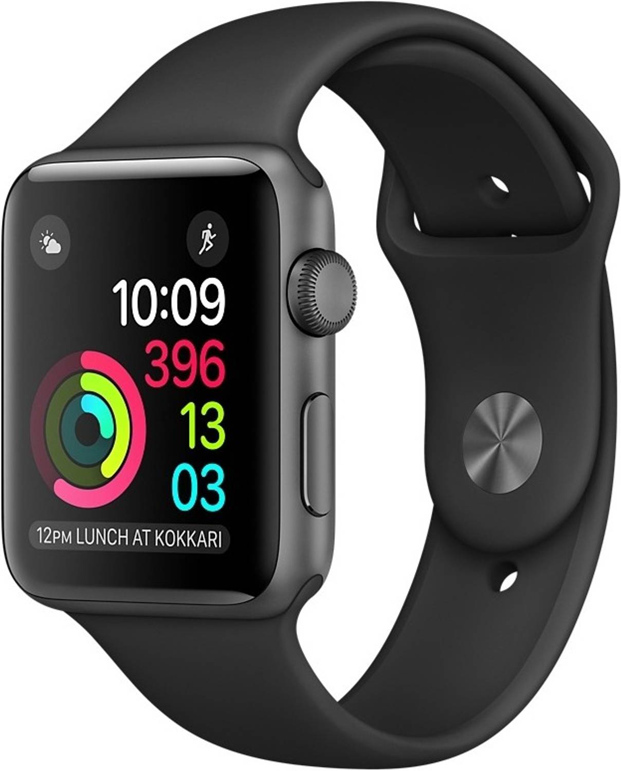 Apple Watch Series 2 - (Black Strap, Medium)