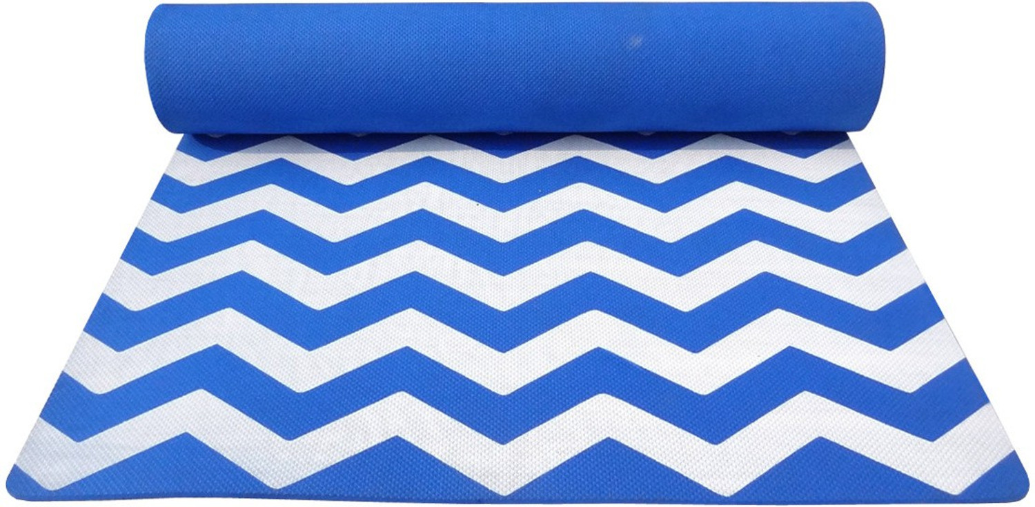 Image of Aerolite ZIG ZAG 28 X 78 Blue 6 mm Yoga Mat