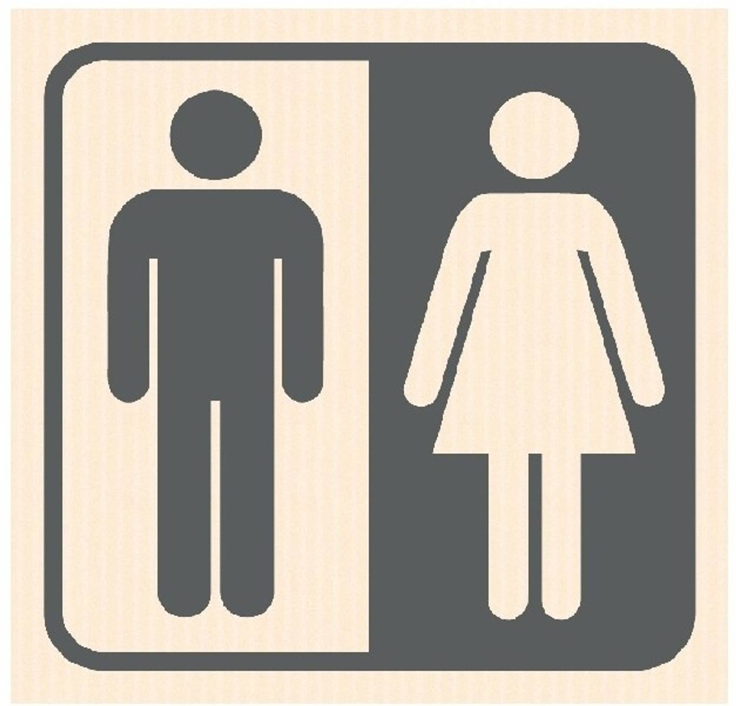 999 Store 15 cm Toilet Male/Female Restroom Vinyl Home Decor PVC Wall ( PVC Plastic , 15cm X 15 Cm) Self Adhesive Sticker