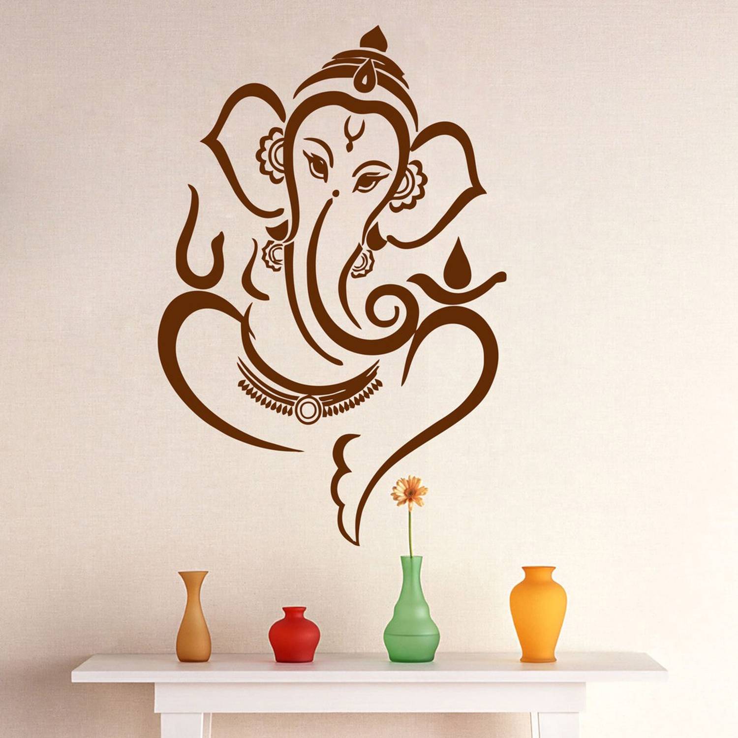 Decor Villa 50 cm Decor villa Ganesh ji Wall Decal & Sticker Self Adhesive Sticker