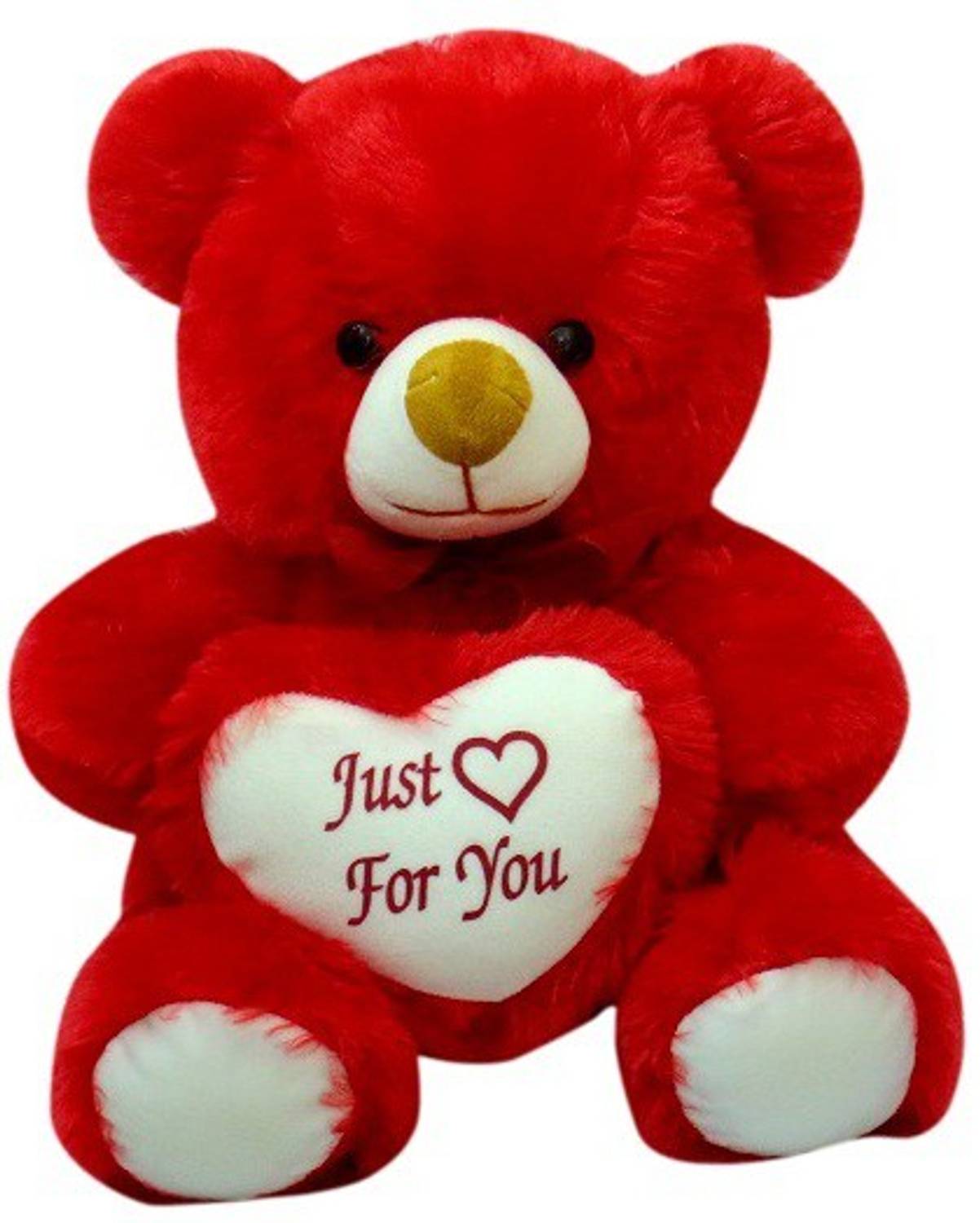 Sana Redish Teddy Sitting With Heart cm 28 - 28 cm