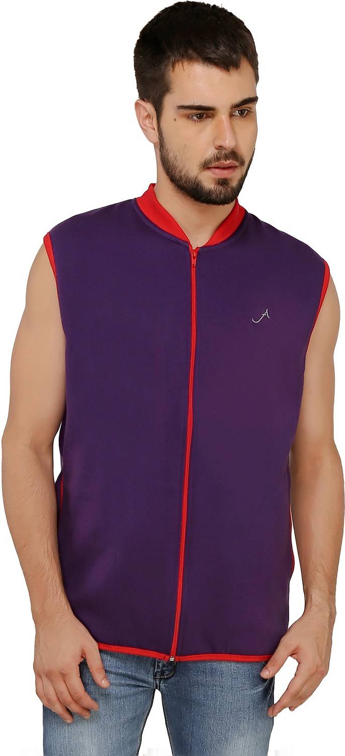 Ashdan Sleeveless Solid Men Sweatshirt